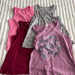 Lot of FOUR 4 Sleeveless Tank Tops Girls 12 Y2K Mudd O’Neill SO Brand